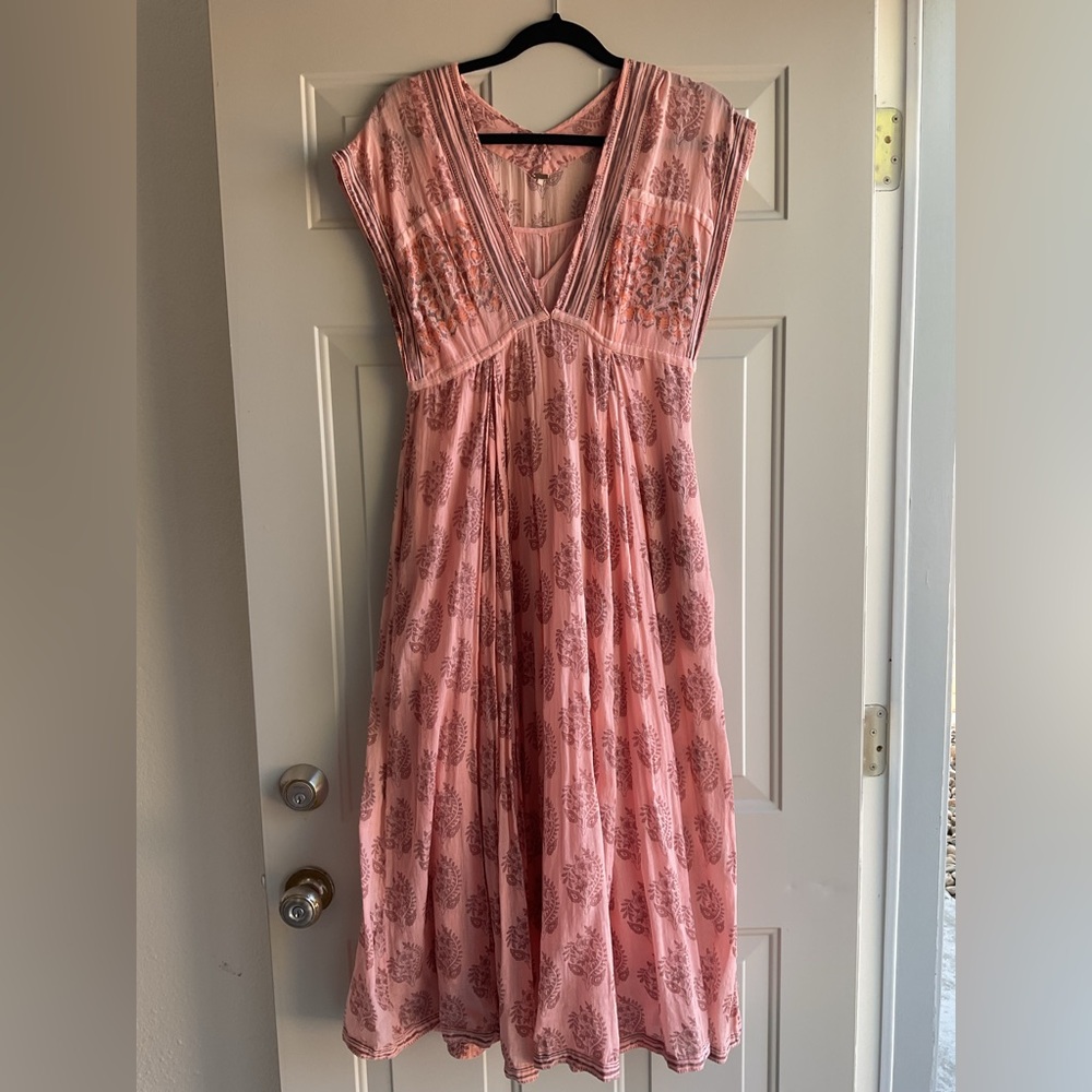 Free People Dusty Pink Floral Maxi Dress